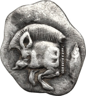 obverse: Mysia, Kyzikos. AR Diobol, c. 525-475 BC