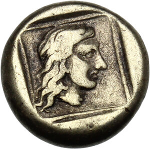 reverse: Lesbos, Mytilene. EL Hekte, c. 412-378 BC