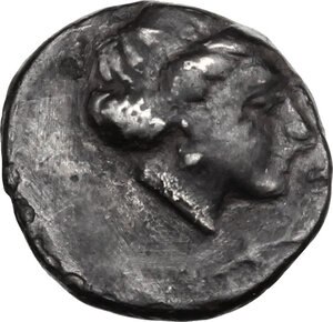 reverse: Lesbos, Mytilene. AR Diobol, c. 400-350 BC