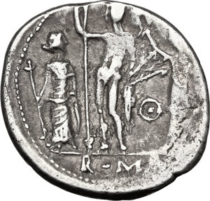 reverse: Cn. Blasio Cn. F.. AR Denarius, 112-111 BC