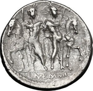 reverse: L. Memmius.. AR Denarius, 109-108 BC