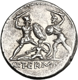 reverse: Q. Thermus M.f. . AR Denarius, 103 BC