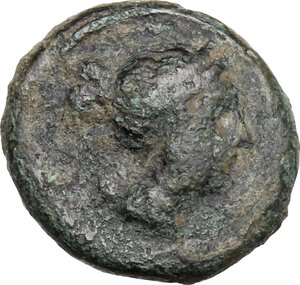 obverse: Eastern Italy, Larinum. AE Semuncia, c. 210-175 BC