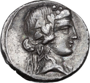 obverse: Q. Titius.. AR Denarius, 90 BC