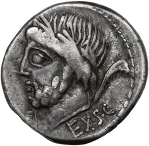 obverse: L. and C. Memmius L.f. Galeria.. AR Denarius, 87 BC
