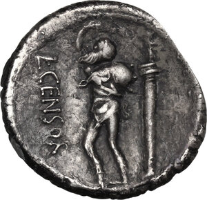 reverse: L. Censorinus. . Fourrée (?) Denarius, 82 BC