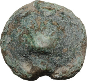 reverse: Northern Apulia, Luceria.  Heavy series.. AE Cast Biunx, c. 225-217 BC