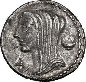 obverse: L. Cassius Longinus.. AR Denarius, 63 BC
