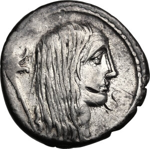obverse: L. Hostilius Saserna.. AR Denarius, 48 BC