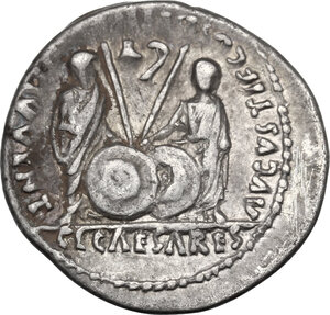 reverse: Augustus (27 BC - 14 AD).. AR Denarius, Lugdunum mint. Struck 2 BC - 4 AD