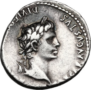 obverse: Augustus (27 BC - 14 AD).. AR Denarius, 2 BC-14 AD