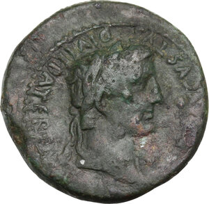 obverse: Augustus (27 BC-14 AD) .. AE Semis, Lugdunum mint, c. 9-14 AD