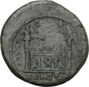 reverse: Augustus (27 BC-14 AD) .. AE Semis, Lugdunum mint, c. 9-14 AD