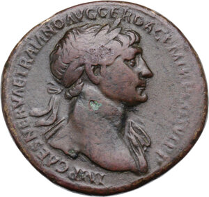 obverse: Trajan (98-117).. AE Sestertius, 112-114 AD