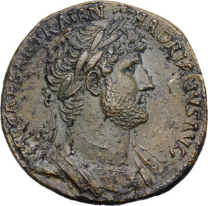 obverse: Hadrian (117-138).. AE Sestertius, 121 AD