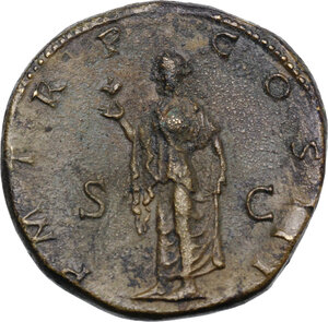 reverse: Hadrian (117-138).. AE Sestertius, 121 AD
