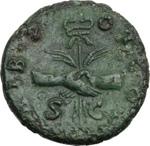 reverse: Antoninus Pius as Caesar (25 February-10 July 138 AD).. AE As, Rome mint