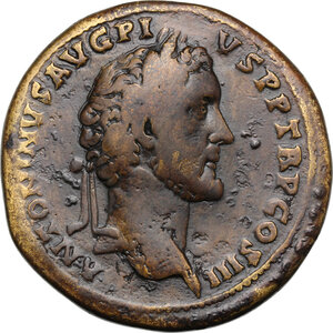 obverse: Antoninus Pius (138-161). AE Sestertius, 140-144 AD