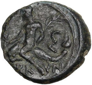 reverse: Southern Apulia, Brundisium. AE 12 mm. (Semiuncial standard Uncia?) 2nd century BC