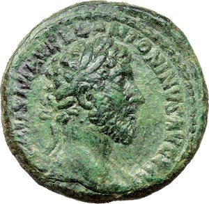 obverse: Marcus Aurelius (161-180).. AE As, 161-162 AD