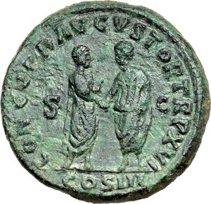 reverse: Marcus Aurelius (161-180).. AE As, 161-162 AD