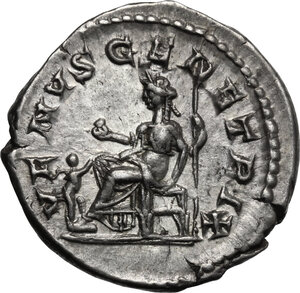 reverse: Julia Domna, wife of Septimius Severus (died 217 AD).. AR Denarius, struck under Caracalla, c. 215-217 AD