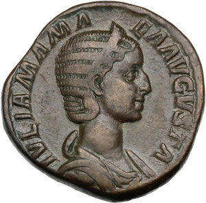 obverse: Julia Mamaea, mother of Severus Alexander (died 235 AD).. AE Sestertius