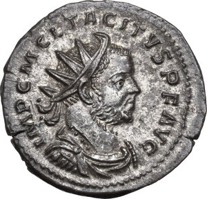obverse: Tacitus (275-276).. BI Antoninianus, Lugdunum mint, 276 AD