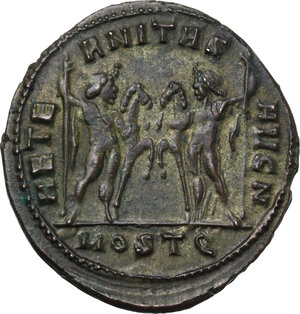 reverse: Maxentius (306-312).. AE Follis, 309-312. Ostia mint