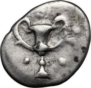 obverse: Southern Apulia, Tarentum. AR Obol, c. 280-228 BC