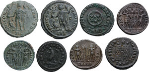 reverse: The Roman Empire. Temp. of Constantine I. . Multiple lot of eight (8) unclassified AE Follis