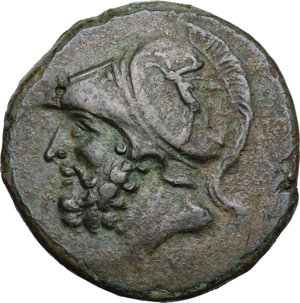 obverse: Bruttium, Brettii. AE Double (Didrachm). Final issue, 208-203 BC