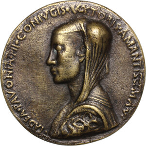 reverse: Vittorio Pavonio (XV sec.), cancelliere ducale in Ferrara (1463).. Medaglia s.d
