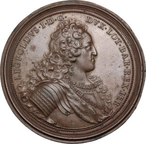 obverse: Leopoldo I di Lorena Bar (1679-1729), duca.. Medaglia 1727