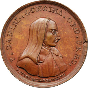 obverse: Daniele Concina (1687-1756), teologo.. Medaglia ultimo quarto XVIII secolo (1789)