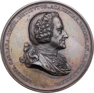 obverse: Giacomo Carrara (1714-1796), Conte fondatore dell Accademia di Bergamo. Medaglia 1796