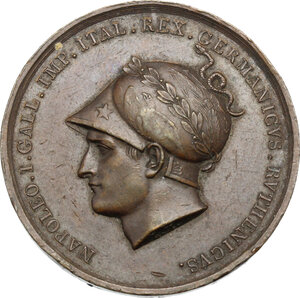 obverse: Napoleone I Imperatore di Francia e d Italia (1805-1814). . Medaglia 1805 per la  presa di Vienna