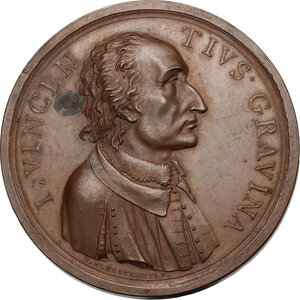 obverse: Giovanni Vincenzo Gravina (1664-1718) giurista e letterato.. Medaglia 1805