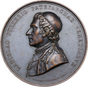 obverse: Giovanni Ladislao Pyrker von Oberwart (1772 – 1847), patriarca di Venezia. Medaglia commemorativa 1827