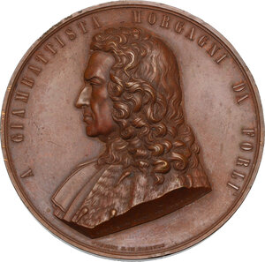 obverse: Giovanni Battista Morgagni (1682-1771), medico e anatomista. Medaglia 1873 per l inaugurazione della statua a Forlì