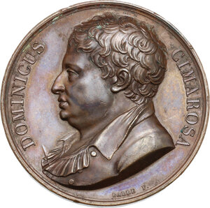 obverse: Domenico Cimarosa (1749-1801), compositore. . Medaglia premio 1885 a E. Laborde per la classe di solfeggio
