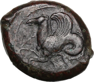 reverse: Syracuse.  Dionysios I (405-367 BC).. AE Hemilitron