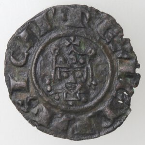 reverse: Messina. Federico II. 1197-1250. Denaro del 1225. Mi. 