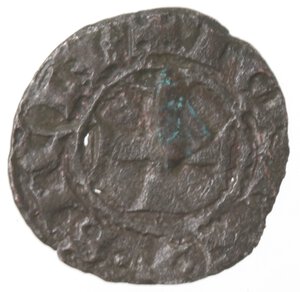 reverse: Napoli. Carlo II d Angiò. 1285-1309. Mezzo Denaro. Mi. 