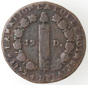 reverse: Francia. Luigi XVI. 1774-1793. 12 denari 1792 M. Ae. 
