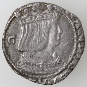 obverse: Napoli. Ferdinando d Aragona ed Elisabetta di Castiglia. 1503-1504. Carlino. Ag. 