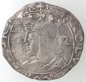 obverse: Napoli. Carlo V. 1516-1554. Carlino. R dietro la testa. Ag. 