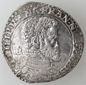 obverse: Napoli. Filippo II. Da principe. 1554-1556. Mezzo Ducato. POPVLOR SECVRITATI. Ag. 