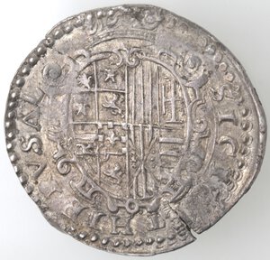 reverse: Napoli. Filippo II. 1556-1598. Mezzo Ducato. Ag. 