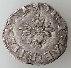 reverse: Napoli. Filippo II. 1554-1556. Mezzo Carlino. Ag. 